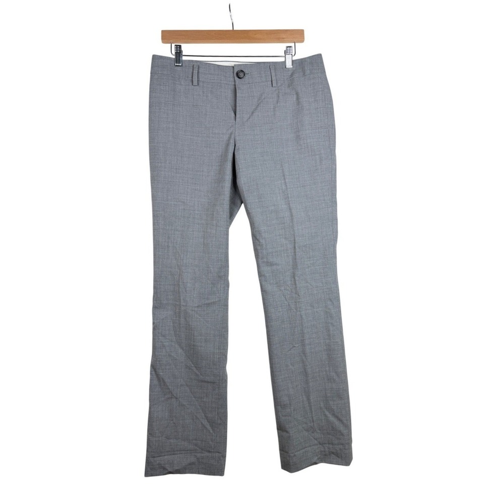 Banana Republic Pants Woman 8 Grey Logan Wool Dress Chino Office Attire Stretch